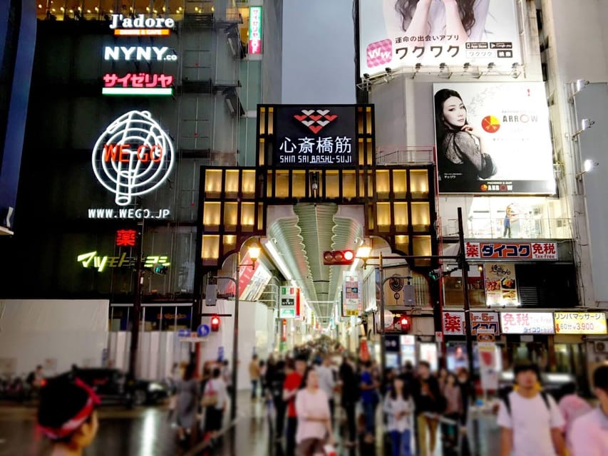 1-Day walking tour in Osaka：Castle, temples and Ukiyoe - Shinsaibashi ends the route with shopping and photos