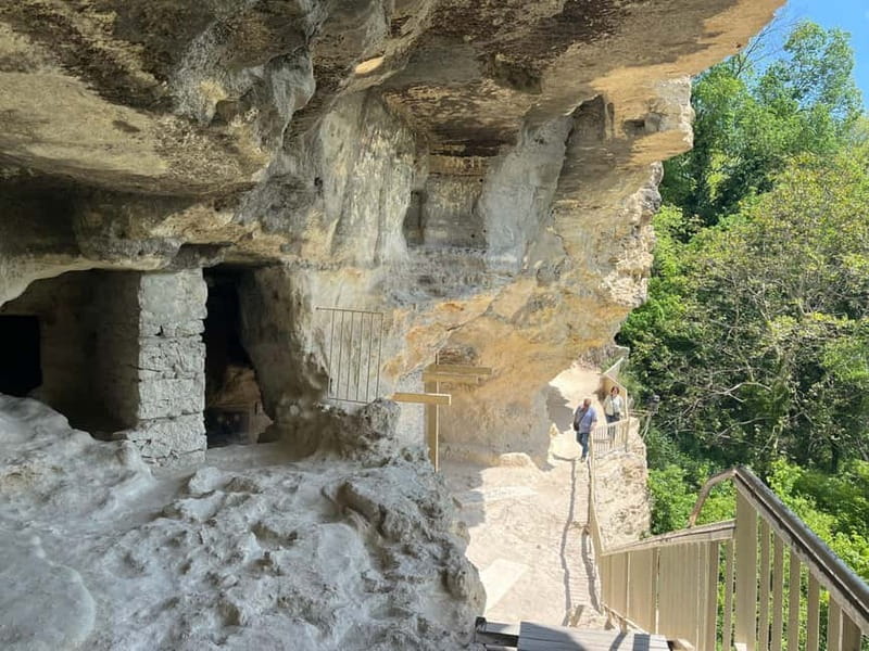 Alaja Rock Monastery Tour from Varna - Entering the rock monastery with a local host