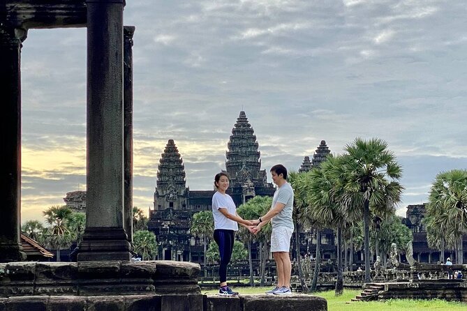 Angkor Wat Sunrise & 3 Main Temples with Breakfast – Small Group - The minibus, water, and the heat