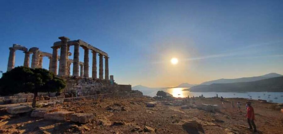 Athens: Sounio Poseidon Temple Athens Riviera Trip, Swimming - Seeing the Temple of Poseidon at Cape Sounio