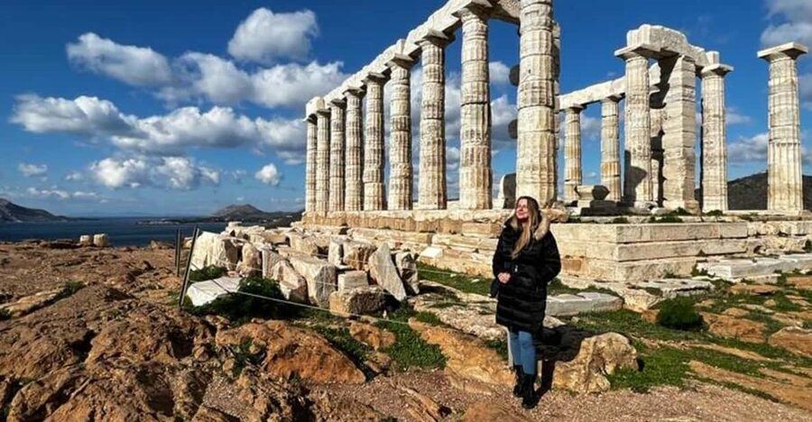 Athens: Sounio Poseidon Temple Athens Riviera Trip, Swimming - The coastal ride through Varkiza and Vouliagmeni