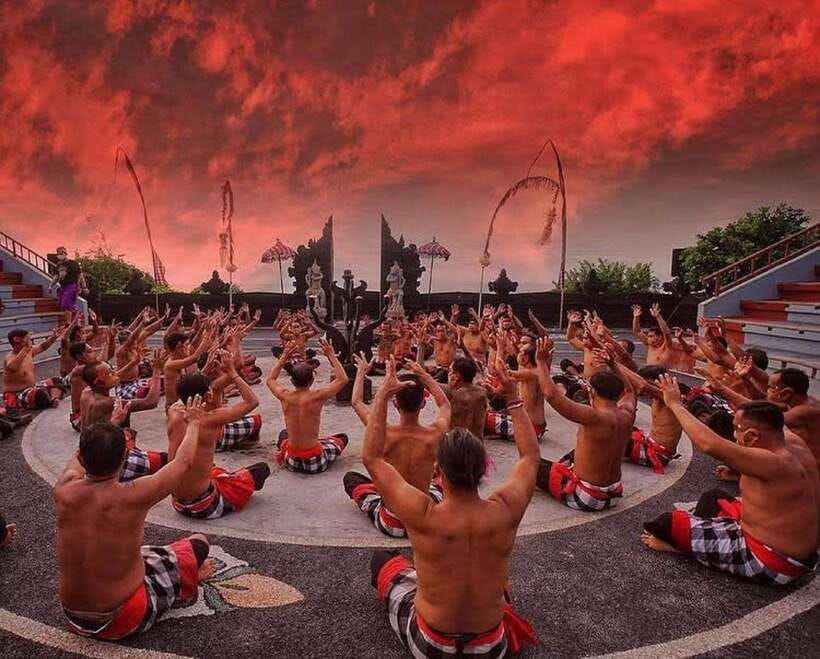 Bali: Padang Padang Beach, Uluwatu Temple & Kecak Dance - The Kecak Fire Dance at sunset