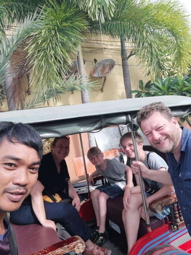 Bamboo train. Phnom Sampove cave. Bat cave and Banan Temple - Wat Kor’s ancient house and the rural road