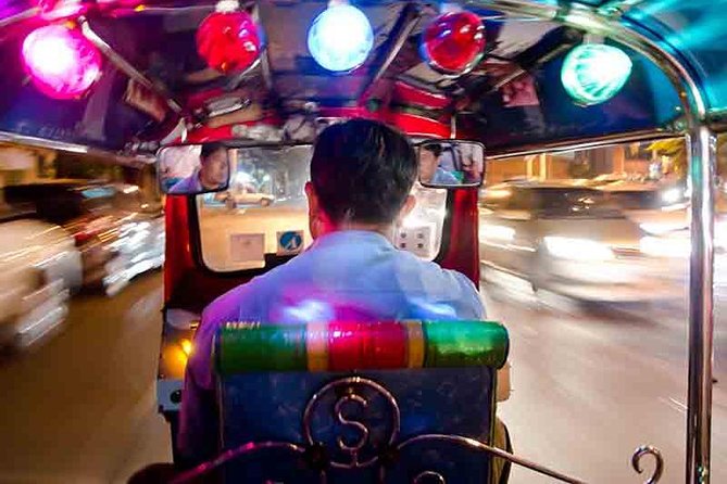 Bangkok by Night Tuk Tuk Tour: Markets, Temples & Food - Wat Pho and the softly lit temple grounds