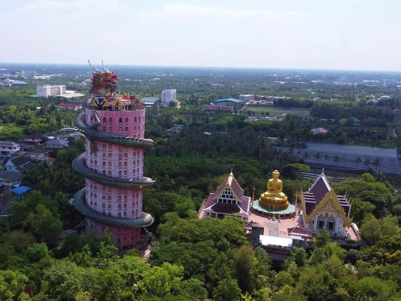 Bangkok: Famous Markets and Dragon Temple Guided Day Tour - Wat Samphran and the climb inside the dragon