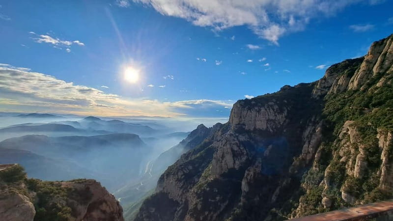 Barcelona: Montserrat Monastery and Natural Park Guided Tour - Taking the Funicular Into the Mountain