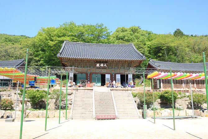 Busan Sightseeing Tour Including Gamcheon Culture Village and Beomeosa Temple - Mountain and tower views over Busan