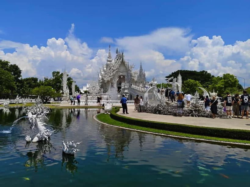 Chiang Mai: Chiang Rai Red, White, and Blue Temples day tour - Wat Rong Khun, the White Temple, earns its fame