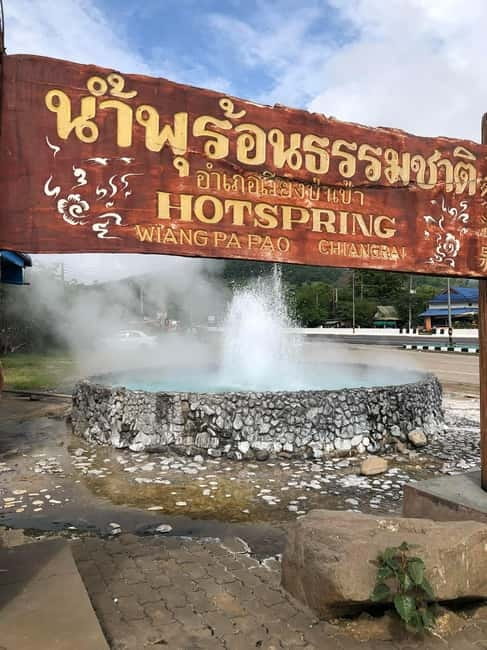 Chiang Mai: Chiang Rai White, Blue & Black Temples Day Tour - Mae Khachan hot springs: useful pause, limited stop