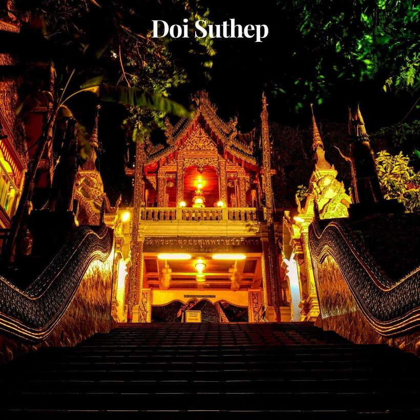 Chiang Mai: Doi Suthep & Wat Umong OR Wat Pha Lat Night Tour - Wat Umong, tunnels and forest quiet