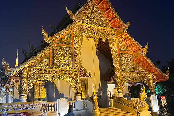 Chiang Mai Temples and Market Tuk-Tuk Evening Night Tour - Wat Phan Tao, an older wooden temple beside Chedi Luang
