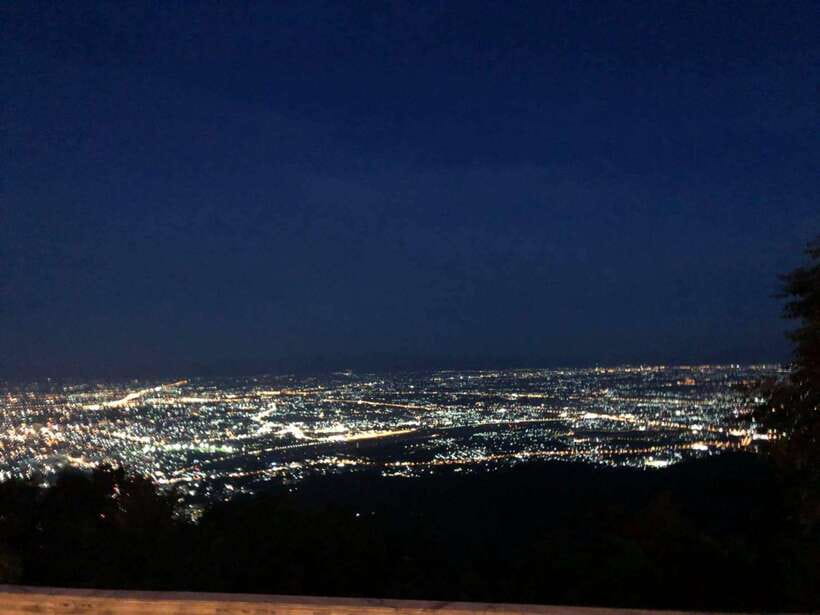 Chiang Mai:Wat Phra That Doi Suthep & Wat Umong Evening Tour - The Chiang Mai view from the mountain