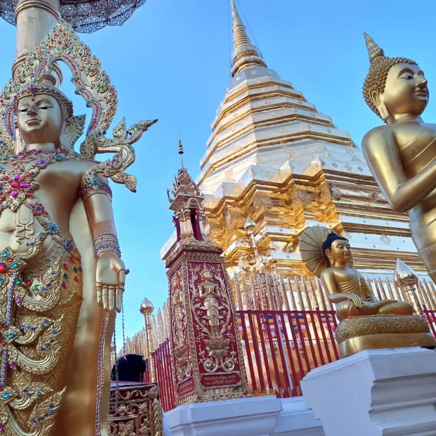 Chiang Mai: Wat Umong, Wat Pha Lat And Wat Doi Suthep Tour - Wat Phra That Doi Suthep and the 306-step climb