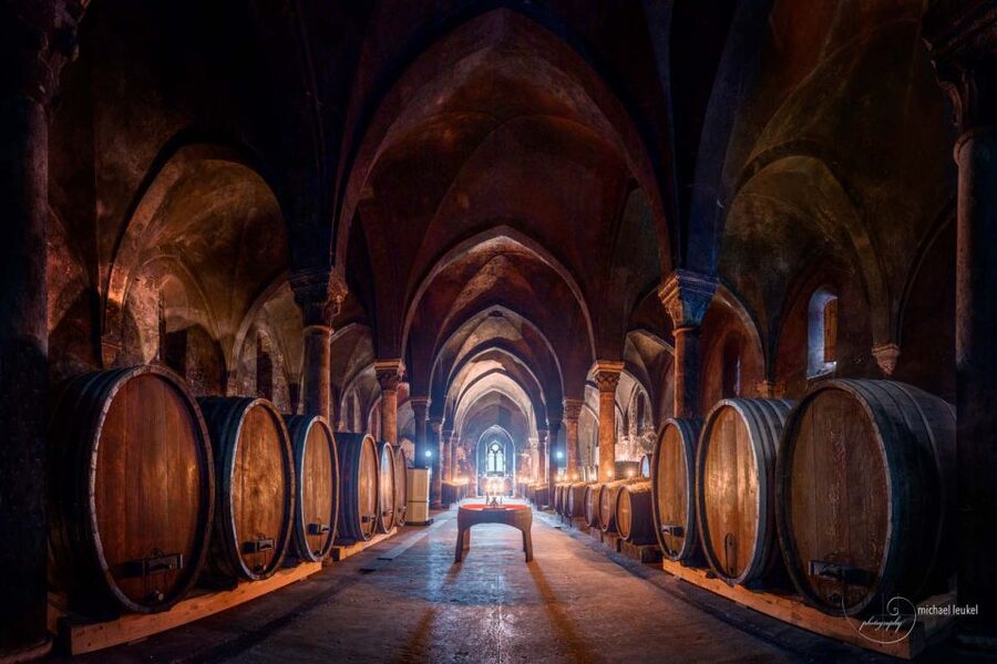 Eltville: Eberbach Monastery Entry Ticket - Cellars, barrels, ice, and stored bottles