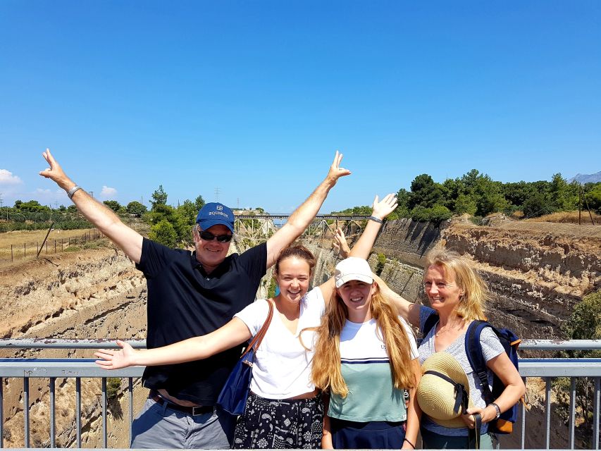 From Athens: Private Anc. Corinth, Temple of Hera, Blue Lake - Acrocorinth and its layered fortress walls