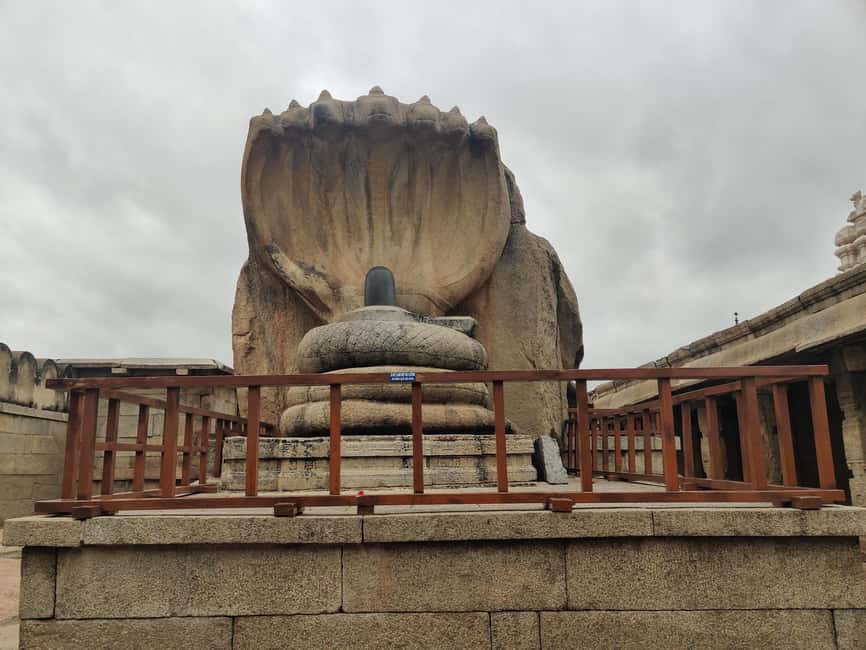 From Bangalore: Lepakshi Temple and Adiyogi Statue Day Trip - The giant Nandi carved from one granite block