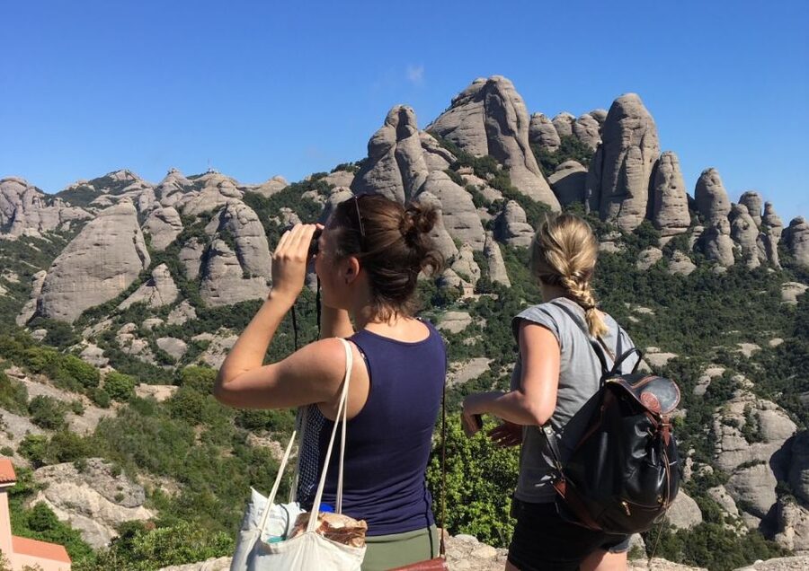 From Barcelona: Montserrat Monastery & Scenic Mountain Hike - Riding the funicular above Montserrat