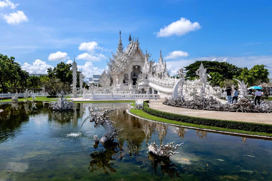 From Chiang Mai: Chiang Rai Temples and Golden Triangle Tour - The Blue Temple brings a different mood