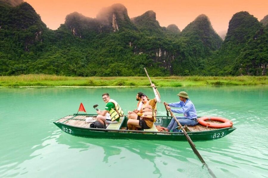 From Hanoi: Trang An Scenic Landscape & Bai Dinh Pagoda Trip - From Hanoi to Ninh Binh by limousine bus