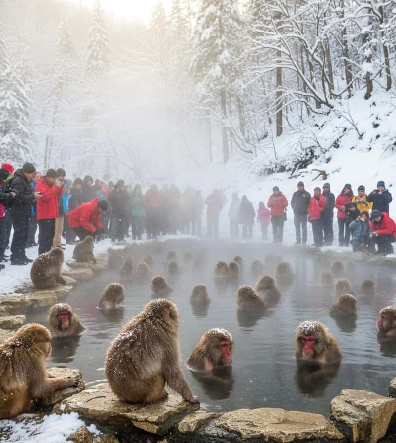 From Tokyo: Snow Monkeys and Zenkoji Temple Day Trip - Walking into Jigokudani Snow Monkey Park