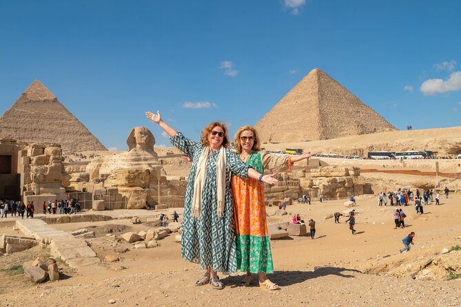 Giza Pyramids and Sphinx with Camel ride & Mummification Temple - Khafre’s Pyramid and the surviving upper stones