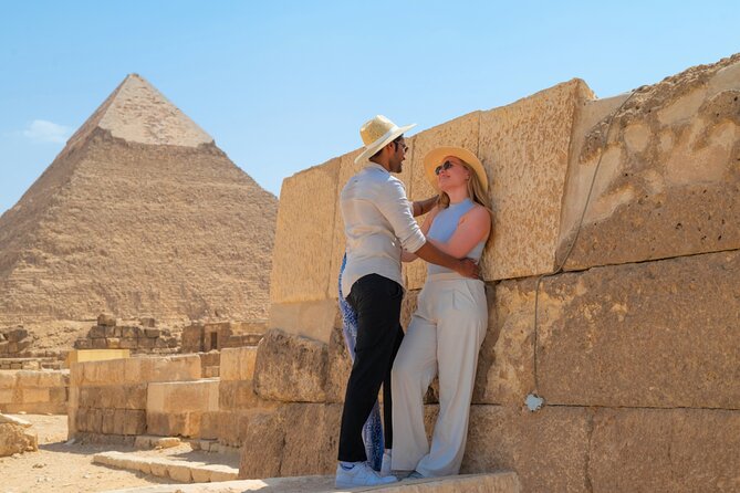 Giza Pyramids and Sphinx with Camel ride & Mummification Temple - The Great Pyramid of Khufu, about one hour