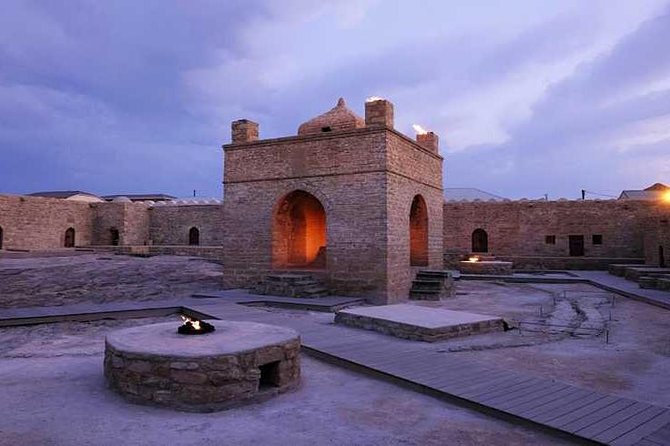 Gobustan, Mud Volcano, Burning Mountain and Fire Temple Tour - Bibi-Heybat Mosque by the Caspian Sea