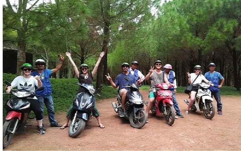 Hue City Motorbike Tour to Countryside, Pagoda & Royal Tombs - Crossing Thanh Toan Bridge into village life
