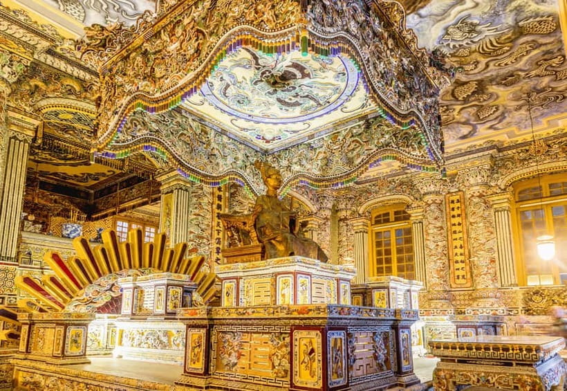 Hue: Hue Royal Tombs Tour Visit 3 Best Tombs & Pagoda - Khai Dinh Tomb, Hue’s most extravagant climb