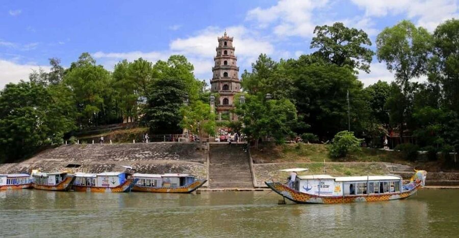 Hue : Royal Tombs- Thien Mu Pagoda- Dragon Boat Private Tour - Thien Mu Pagoda and its local legend