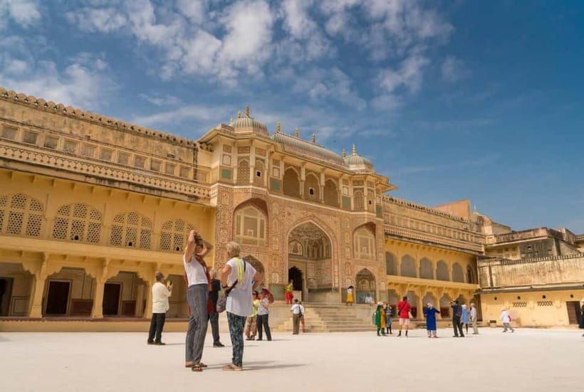Jaipur: Explore City Sights, Amber Fort & Monkey Temple - Hawa Mahal From the Street and Above