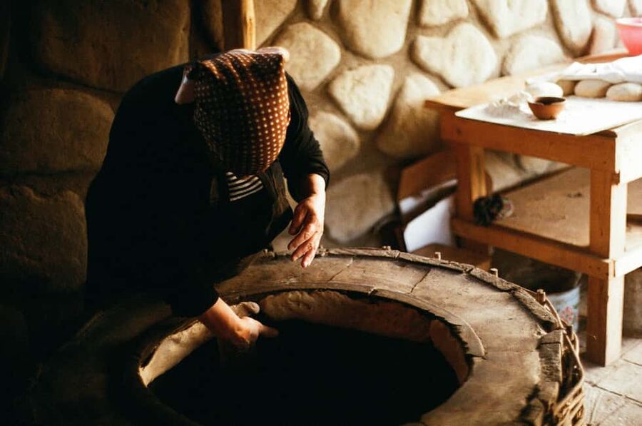 Kakheti, City of Love Sighnaghi Bodbe Monastery Tour - Badiauri starts the day with bread and churchkhela