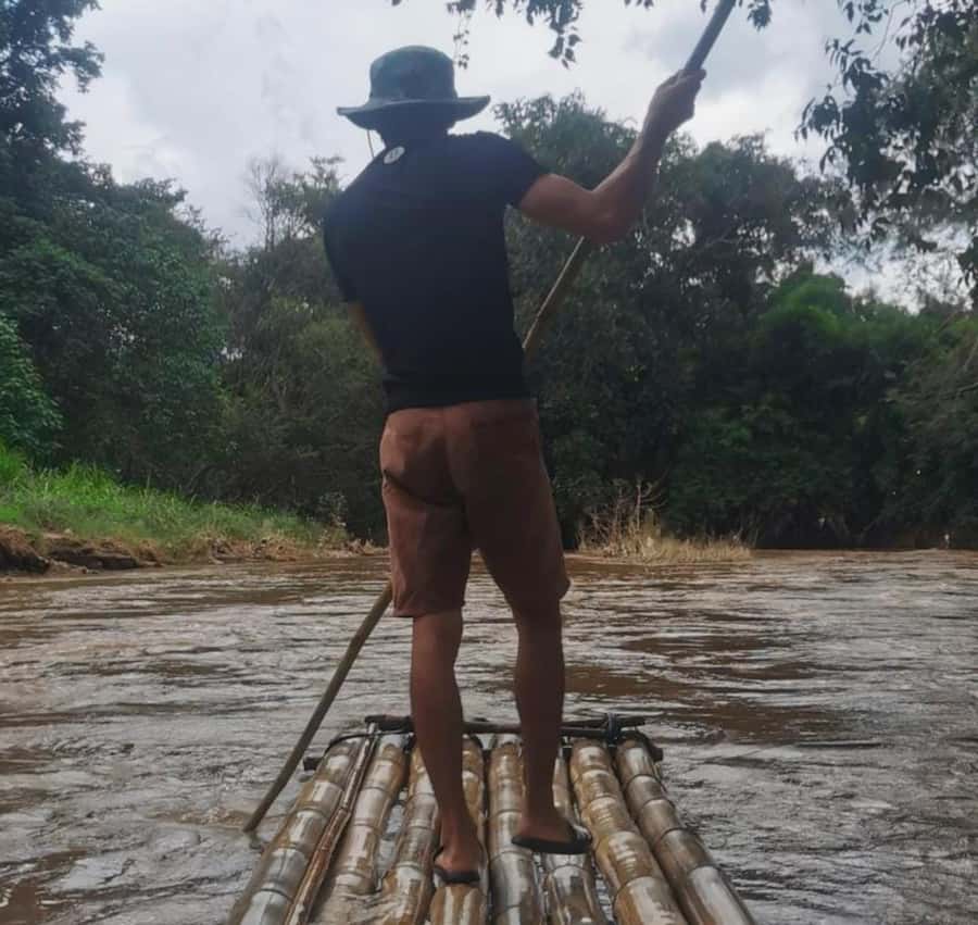 Khao Sok: Private Bamboo Rafting & Jungle Cave Temple Tour - A cave temple with monkeys