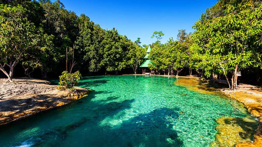Ko Lanta: Full Day Emerald Pool&Hot Spring With Tiger Temple - Hot Stream Krabi: warm water with a cool escape nearby