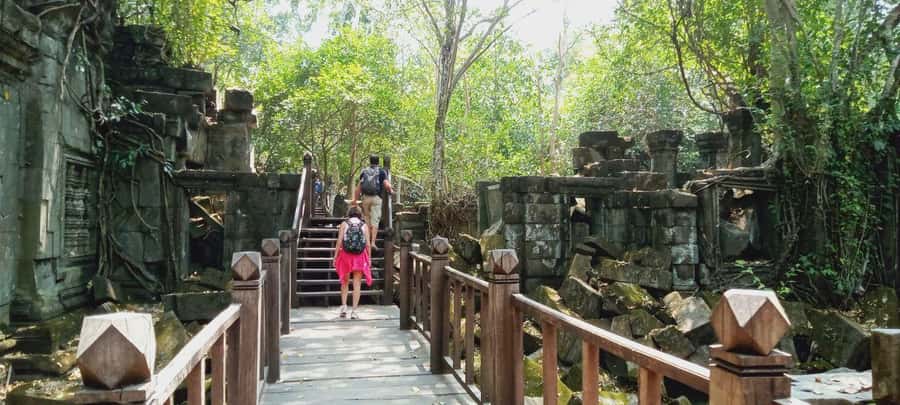 Koh Ker & Beng Mealea Temple Guided Tour - Beng Mealea among trees and fallen stone
