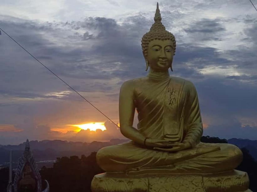 Krabi: Tiger Cave Temple Sunset Tour - The descent and the ride back