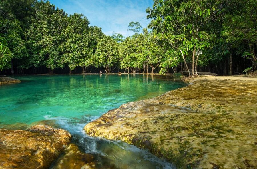 Krabi: Tiger Temple, Hot Springs & Crystal Pool Jungle Tour - Tiger Cave Temple and the 1,200-step test