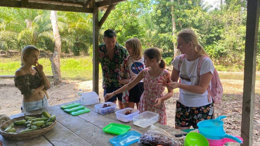 Krabi: Tour of Elephant Care House and Tiger Cave Temple - A close elephant encounter near Phanom Bencha