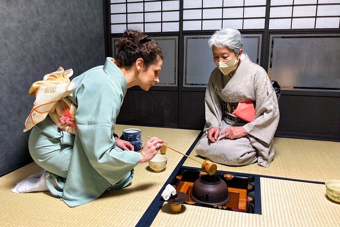KYOTO Tea Ceremony with kimono near by Imamiya Jinjya Shrine - Preparing Your Own Bowl of Tea