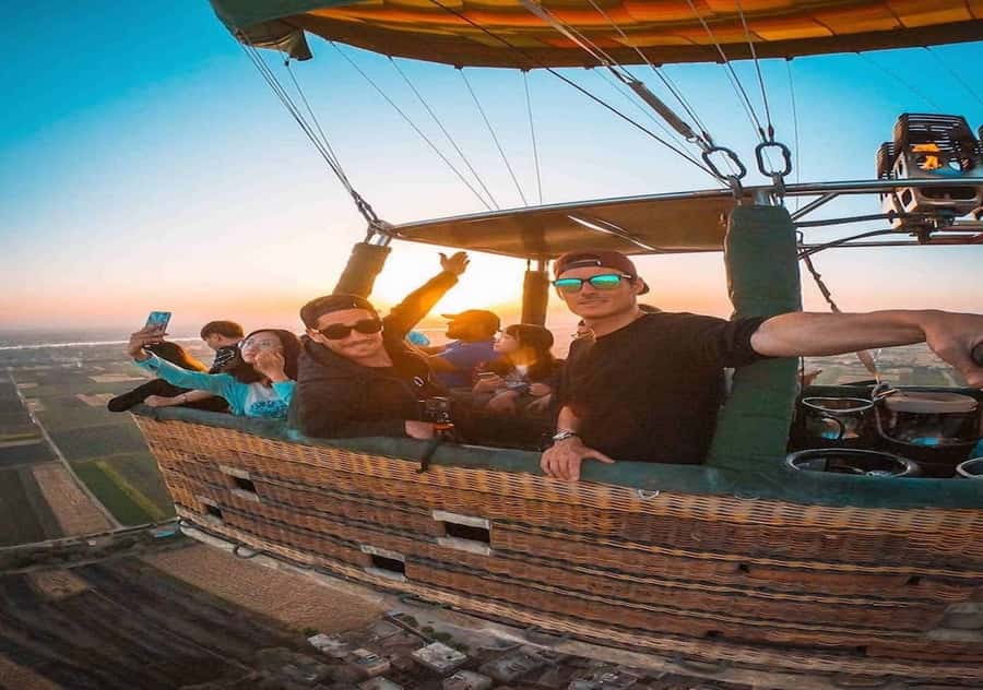 Luxor: Hot Air Balloon Ride Over Temple of Hatshepsut - What You See From the Basket