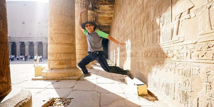 Luxor: Tour to Edfu Temple & Lunch & Felucca & Entrance Fees - Inside Edfu Temple’s massive stone walls