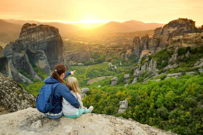 Meteora: Sunset Small Size Tour with Monastery & Caves visit - Pickup from Kalabaka or Kastraki in a comfortable minibus