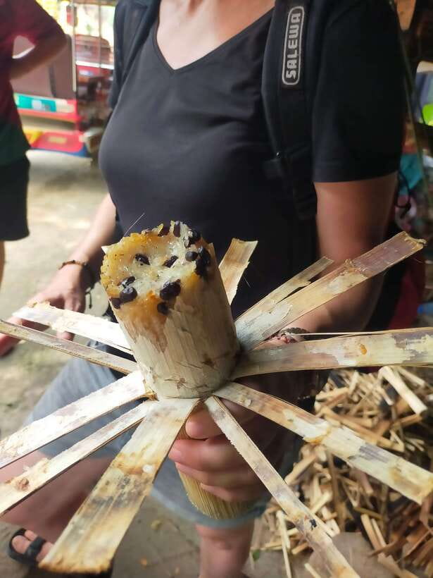 Morning Tuk tuk: City, Handicrafts, Killing field, Temples - Bamboo sticky rice, a sweet snack in its own right