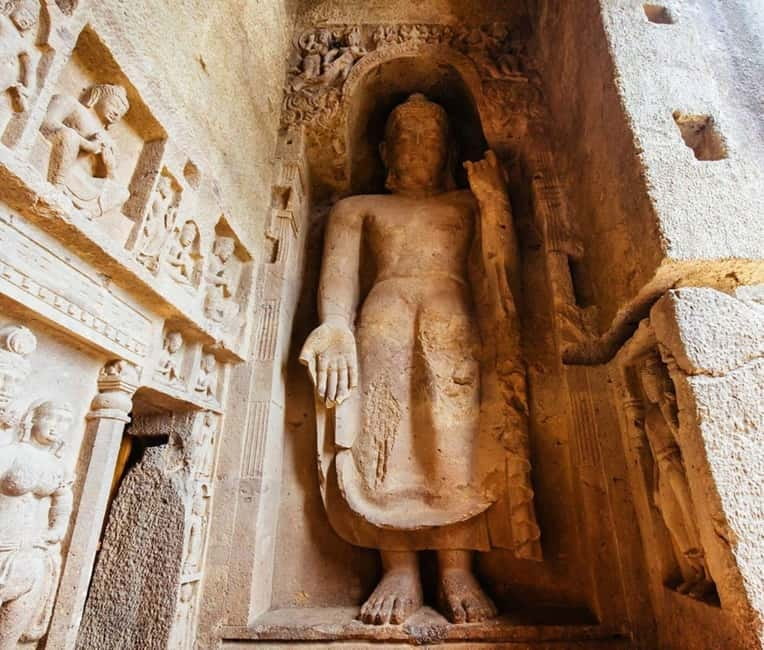 Mumbai: Buddhist Kanheri Caves with Golden Pagoda Temple - Key points to know before booking