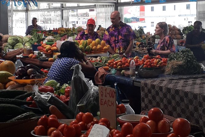 Nadi Sightseeing Including Viseisei Lookout, Village Tour, Garden & Temple Tour - Namaka Market: start with Fiji’s everyday food