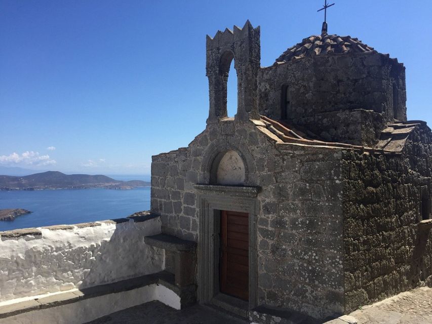 Patmos Guide Tour to St. John Monastery, Cave of Apocalypse - The Fortress Walls of Saint John’s Monastery