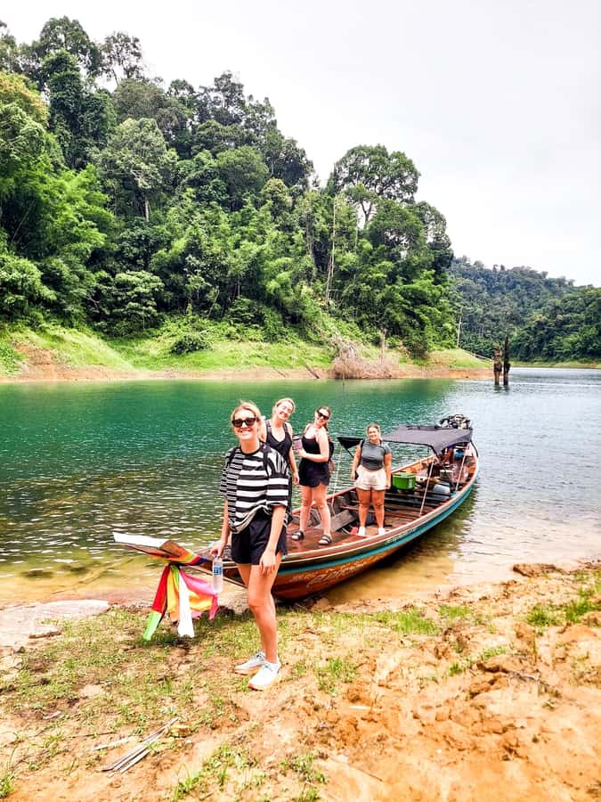 Phuket:Cheow Lan Lake & Kho-Sok,Bamboo Rafting,Monkey Temple - Bamboo rafting on the Klong Sok River