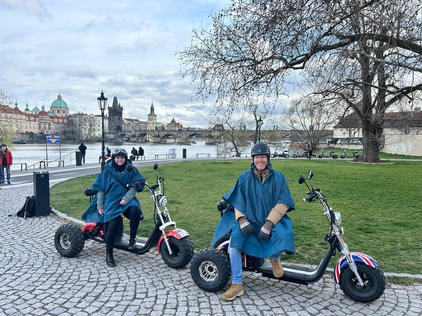 Prague Monastery & Panoramic Viewpoint Electric Trike Tour - John Lennon Wall and the riverfront sights