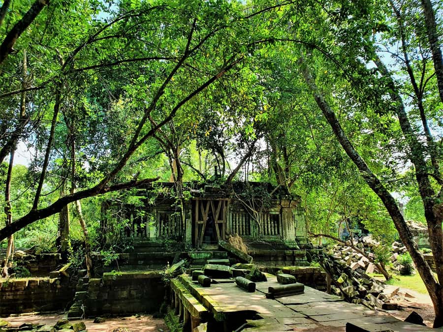 Preah Vihear Temple Koh Ker & BengMealea Tour from Siem Reap - Prasat Pram, a short stop with a different mood