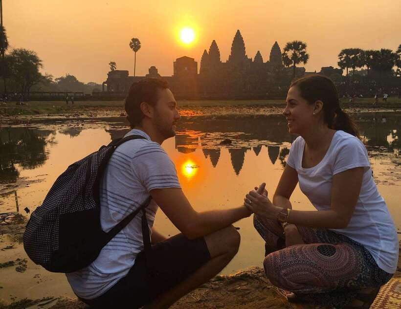 Private Angkor Wat Sunrise Tours And Sunset Floating Village - Sunrise at Angkor Wat, before the heat arrives